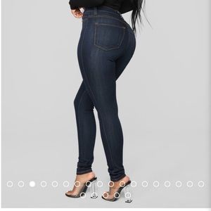 High waisted skinny jeans